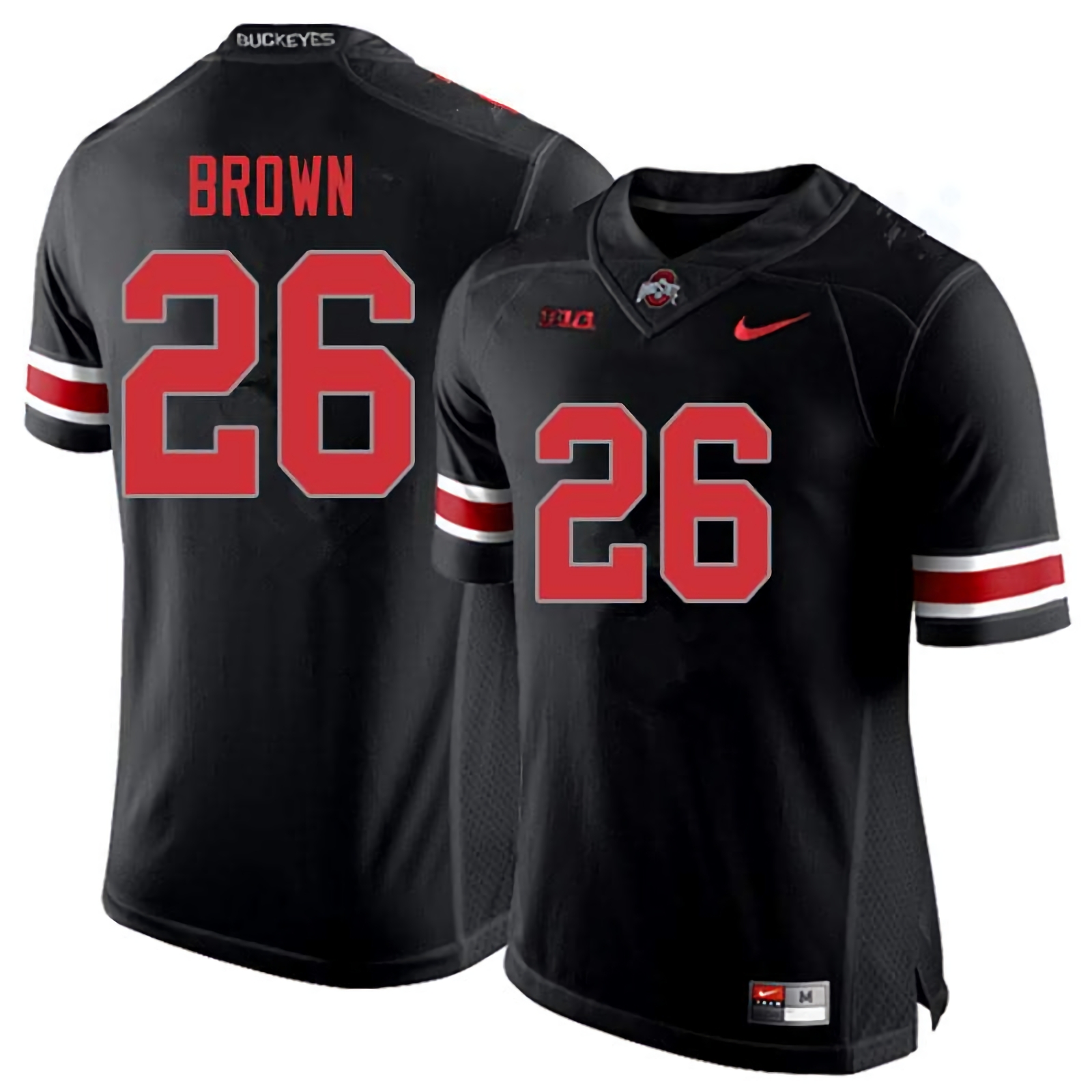 Cameron Brown Ohio State Buckeyes Men's NCAA #26 Nike Blackout College Stitched Football Jersey OGB2856WN
